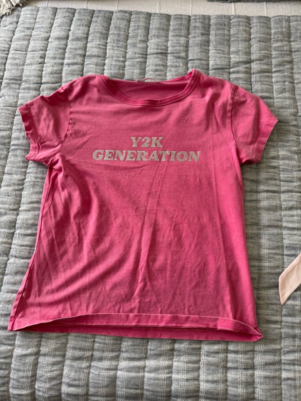 Zara Y2K generation pink graphic tee shirt